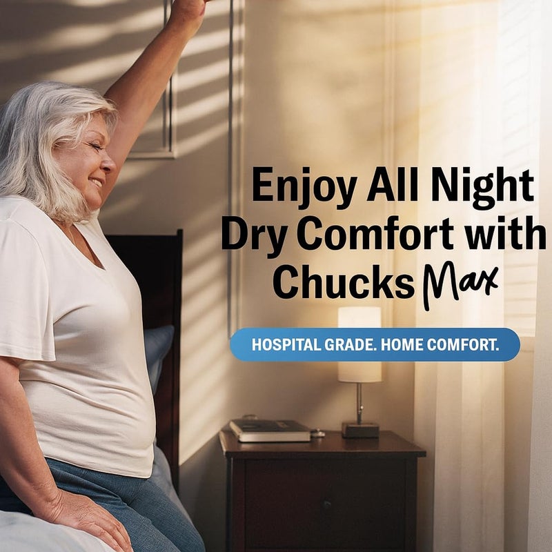 Stack Man Chucks® MAX Hospital Bed Pads Disposable Adult 30 x 36 Breathable Incontinence Pads - XX-Large Pee Pads for Adults - Heavy Duty 10X Absorbency Underpads - 400 Lbs. Patient Repositioning [26 Count] - Image 2